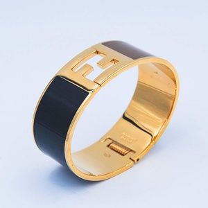 Fendi Jewelry - Fendi Signature FF Logo Click Clack Bangle Fendi Jewelry - Fendi Signature FF Logo Click Clack Bangle